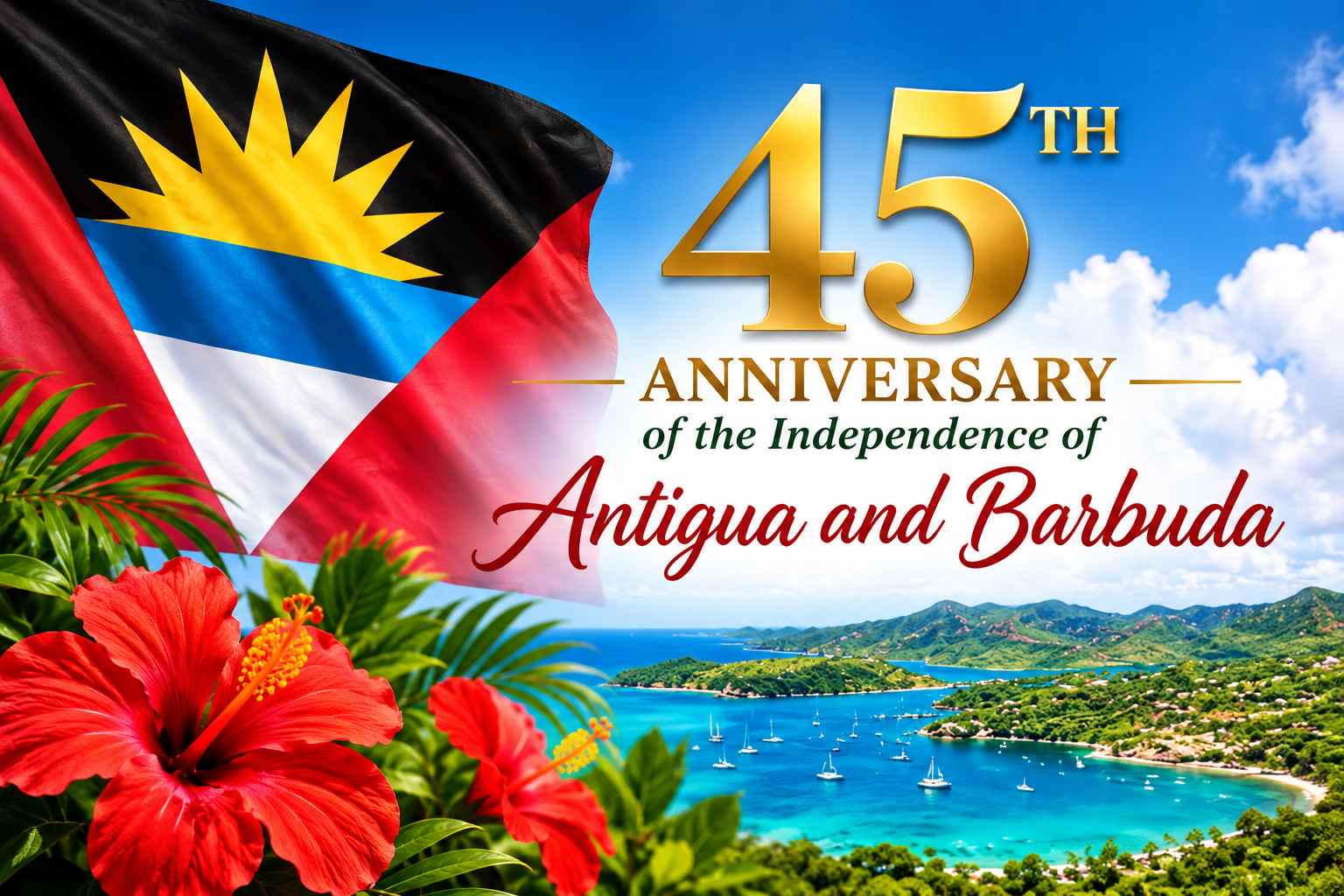 Antigua and Barbuda 45th Anniversary