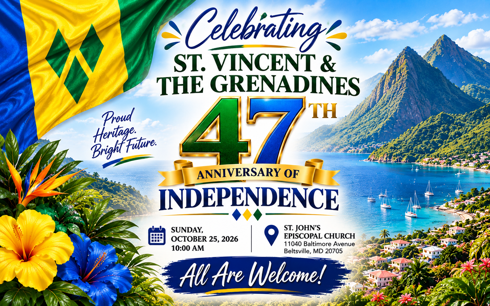 St. Vincent Independence Celebration Poster